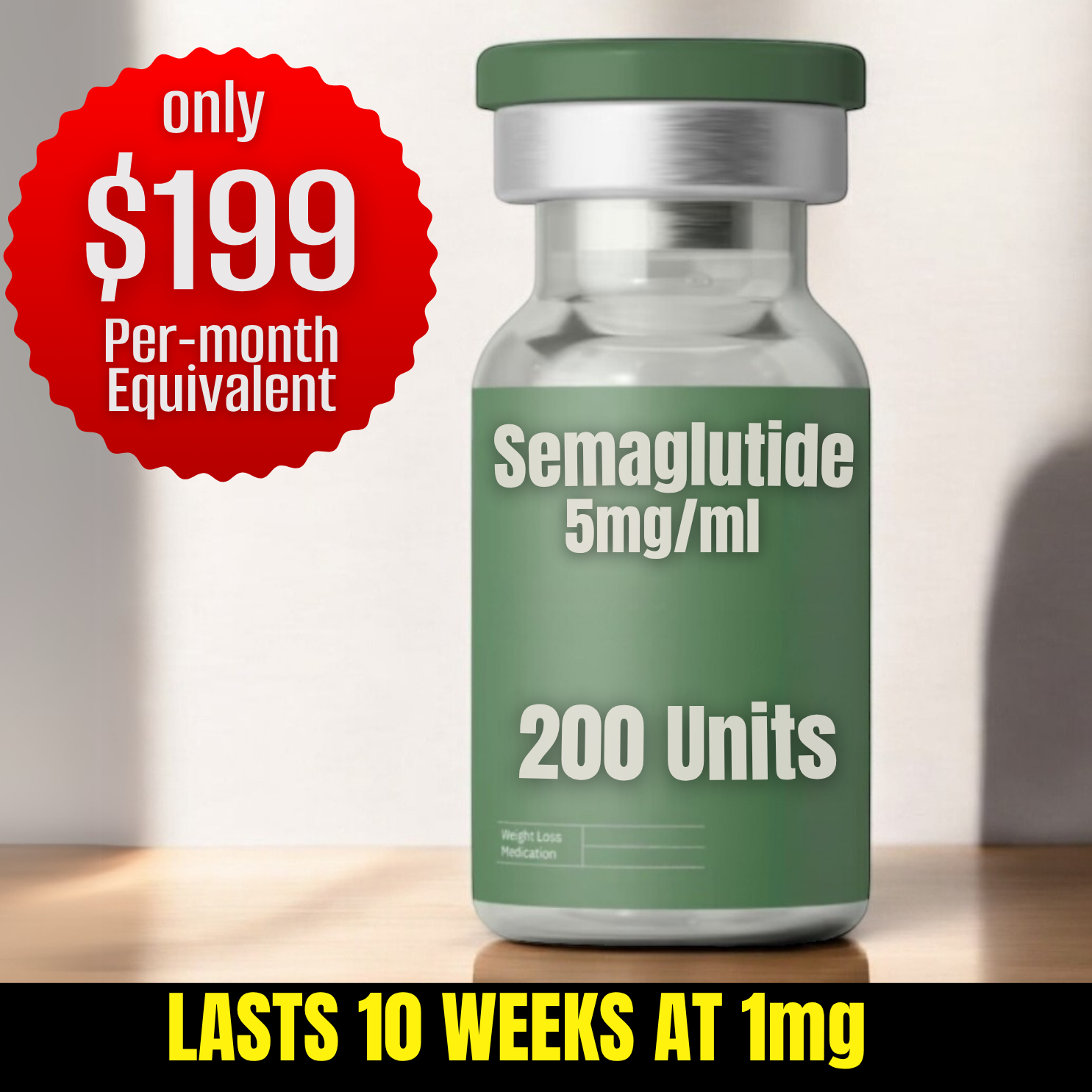 200 Units Semaglutide $549 (10 Weeks)