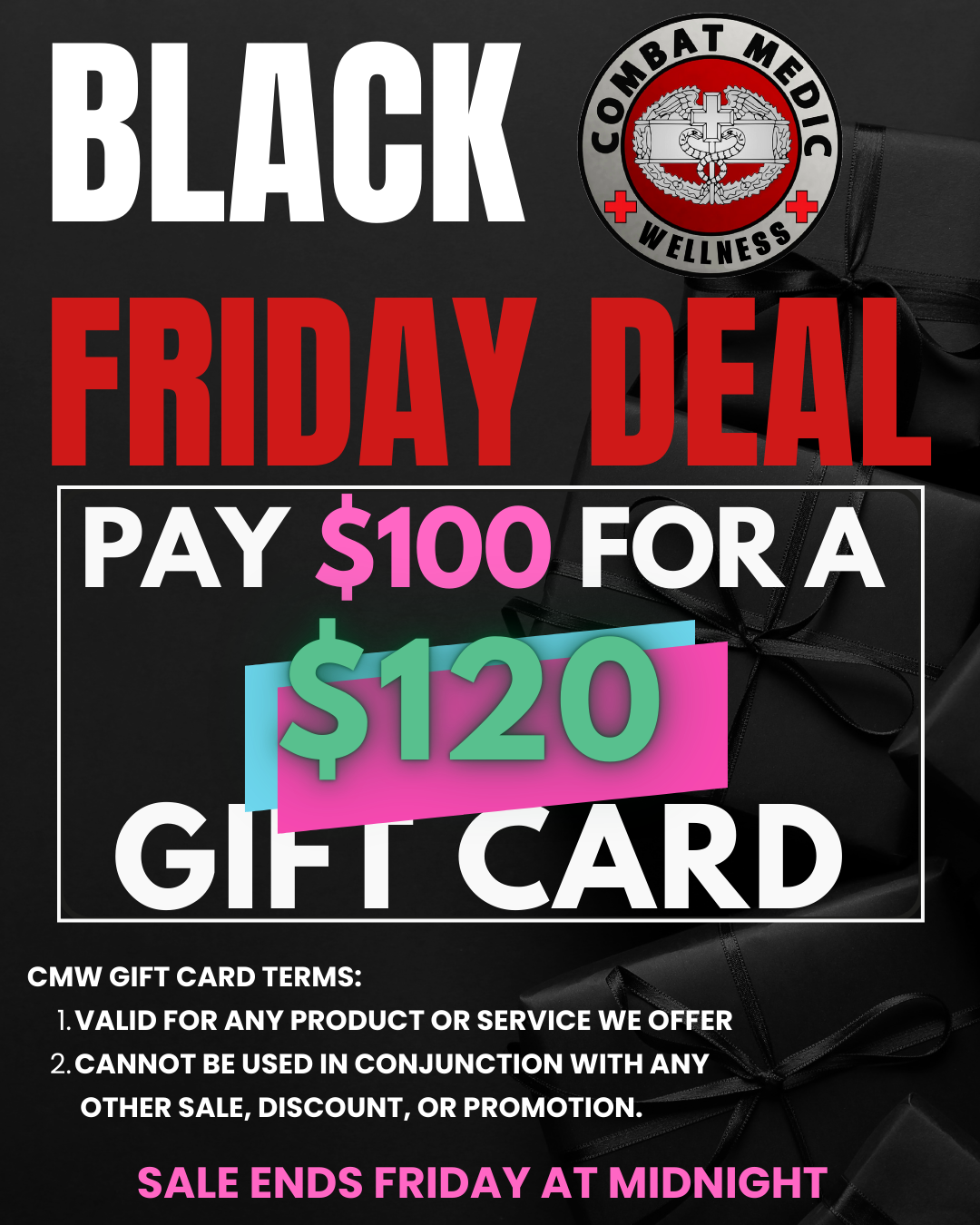 $120 GIFT CARD FOR $100