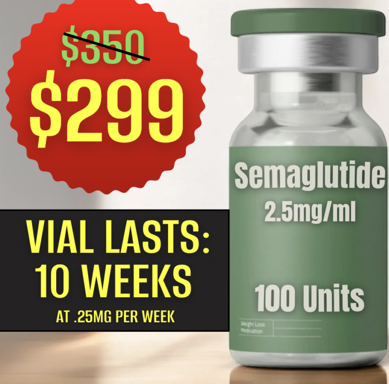 Semaglutide vial .25mg per week $199