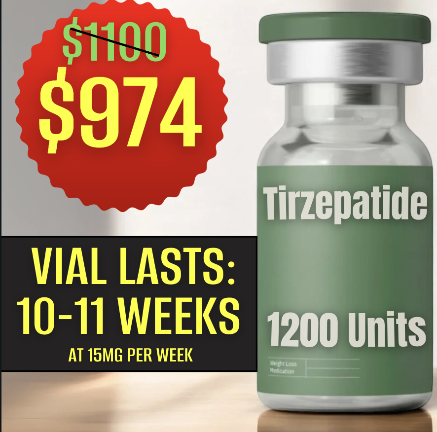 1200 Units Tirzepatide $974 (10-11 Weeks)