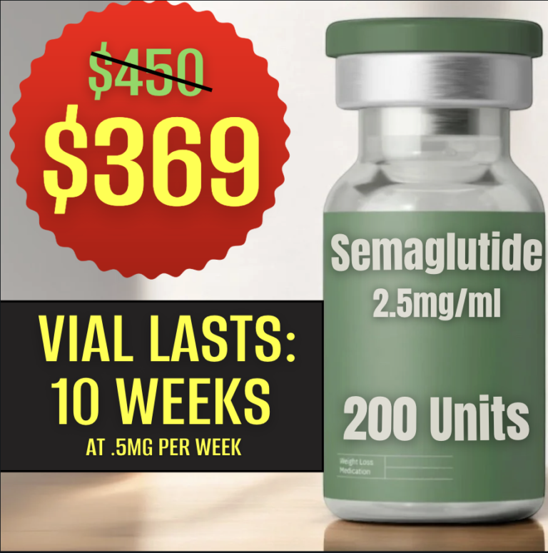 Semaglutide vial .5mg per week $249