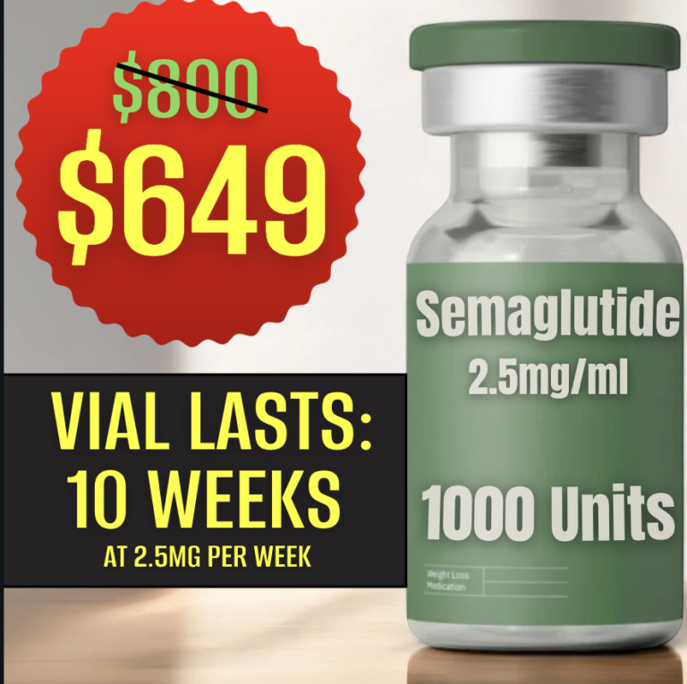 Semaglutide vial 2.5mg per week $449